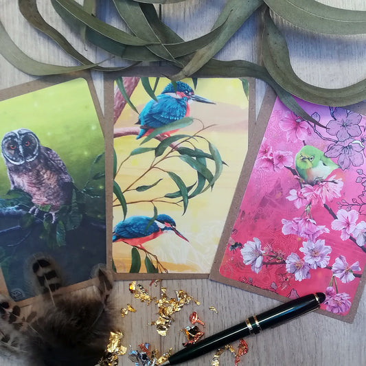 Pretty birds -Greeting card set