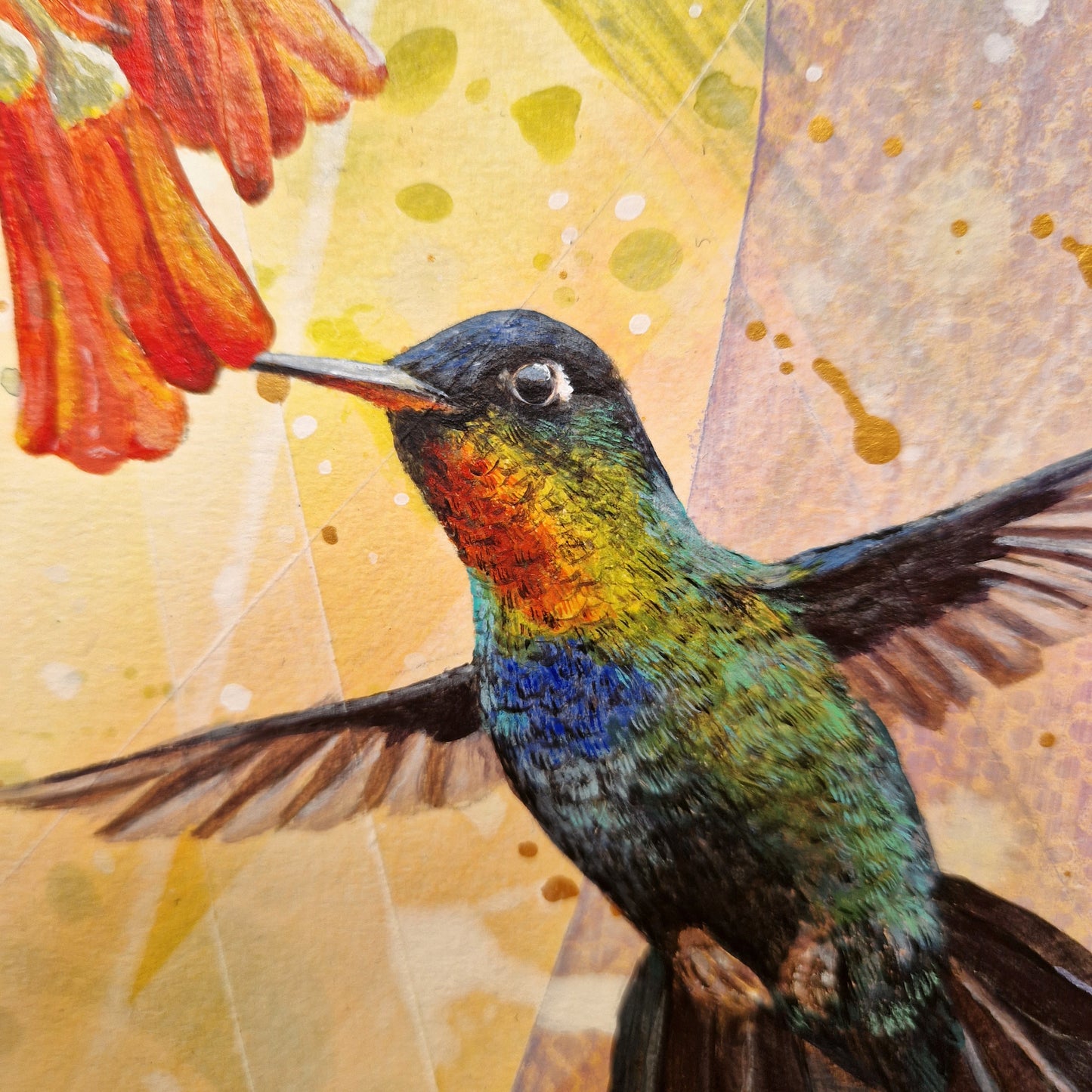 Hummingbird Art Block III